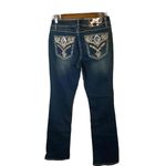 GRACE IN LA NWT Womens Blue Embroidered Lined Easy Fit Bootcut Jeans Size 28 Photo 9