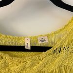 Anthropologie  Moth Yellow Weave Stretch Yellow Top Size S Photo 2