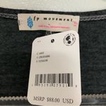 Free People Movement Long Sleeved Dark Gray Tee Shirt Side Split New Small Photo 4