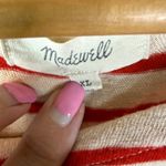 Madewell Striped XL Flutter Sleeve T Shirt Womens Red White Short Sleeve Preppy Photo 1