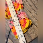 Free People  Little Fan Crochet Striped Beach Cover Up Sweater M/L great conditio Photo 9