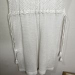 J Jill Dress Womens White Crochet‎ Gathered Waist Tassels Beach Wedding Large Photo 4