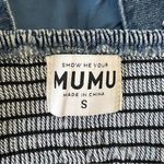 Show Me Your Mumu NEW NWOT  Shaina Rhinestone Embellished Crop Top Indigo Denim Photo 9