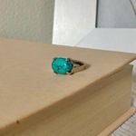 Boutique “Sharona” Southwestern Blue Turquoise Silver Ring 7.5 Cowgirl Maximalist Photo 3