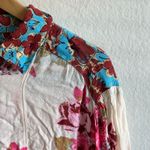 Free People  Floral Button Down Shirt - Pink, Blue, Cream Photo 4