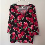 Pioneer Woman Floral V-Neck Women's Top Photo 0