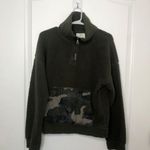Aerie OFFLINE Sherpa Fleece Pullover With Camo Pocket Green Size Small NWOT Photo 8