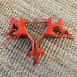 Aquazzura coral suede Strappy sandal ankle tie Size 39.5 Red Photo 2