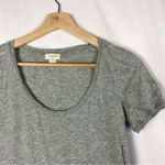 J.Crew  Light Gray Scoop Neck Lace Trim Short Sleeve T-Shirt S Photo 2