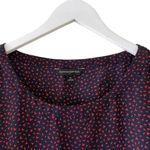 Banana Republic Navy Red Hearts Novelty Print Short Sleeves Crewneck Flowy Light Photo 1