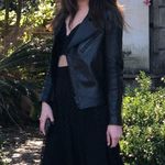 Black Genuine leather moto jacket Photo 3