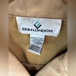 Erin London L Western Southwest Faux Suede Embroidered Tan Button Down Shirt Size L Photo 7