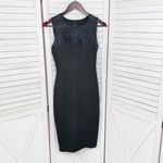 Banana Republic  Roland Mouret Lace Yoke Sleeveless Sheath Dress Black Size 0 Photo 8