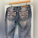 Rock Revival  Faded Blue Skinny Jeans Ornate Chereen Style Photo 8