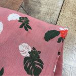 Evri 3X Floral Bow Ruffle Boho Cottagecore Flowy Tank Top Vacation Beachy Leaf Pink Photo 3