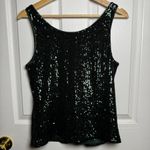 Milly  Emerald Green Sequin Tank Top Sleeveless Party Holiday Evening Small Photo 7