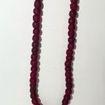 Ghanaian Inspired Red Wine Bead Necklace Photo 4