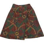 Breeches Vintage Skirt Women 8 Chain Print Equestrian Old Money Kilt Wrap USA Red Photo 1