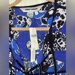 Anthropologie NWT  Dhruv Kapoor Long Sleeve Printed Babydoll Mini Dress Blue XL Photo 5