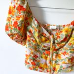 ASTR  The Label Puff Sleeve Top Floral Photo 4