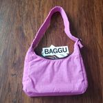 Baggu  Extra Pink Chic Coquette Y2K Preppy Edgy Feminine Mini Nylon Shoulder Bag Photo 6