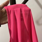 Sheer Hot Pink Flowy Lightweight Top Photo 8
