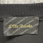 Lola Bianka Sweatshirt Large/XL Black Blue Denim Mixed Media Patchwork Y2K Glam Photo 10