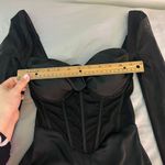 Oh Polly Lorient Long Sleeve Mesh Mini Dress in Black, Bodycon Bustier Corset Photo 7