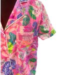 Lilly Pulitzer NWT! Teagan PJ Woven Top in Pink Isle - Size Small Photo 3