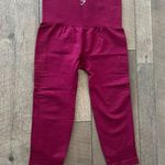 Gymshark  Energy Seamless Cropped High Waisted Contour Leggings Berry Red Photo 6