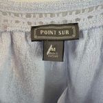 Point Sur Blue Grey Tank M Womens Eyelet Gauzy Sleeveless Career Boho Career Size M Photo 3