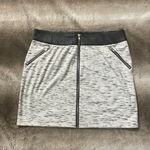 Rock & Republic  Front Zip Skirt Heathered Gray Med Photo 0