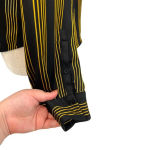 & Other Stories & Other Stories Blouse Top Shirt Button Down Pinstripe Black Gold Size US 2 Photo 6