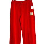 Disney NWT  Park Bright Orange / Red Pull On Pant Glitter Gold Logo Medium Photo 4