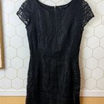 ZARA  Black Lace Cap Sleeve Dress - Size - Medium Photo 4