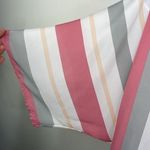 Hyped Unicorn  Cropped Doleman sleeve stripped multicolored semi sheer top SMALL Photo 3