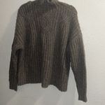Aerie ✨ Cable Mock Neck Laine Wool Grey Sz Medium Sweater✨ Photo 3