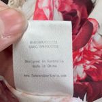 Fame and Partners  Dress‎ Womens 12 White Pink Beckman Floral Georgette Photo 5