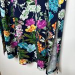 Nina Leonard Floral Sleeveless Maxi Dress Size Large Blue Modest Easter Church Photo 5