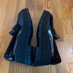 BP Women’s 8 Black Glitter Speckle Faux Patent Leather Chunky Platform Loafers r Photo 3