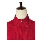 Athleta  Dress Women XL Red Claret Zip Neck Wool Blend Olympia Sweater Dress Photo 4