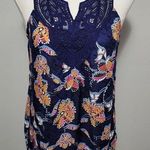 Anthropologie Daniel Rainn navy paisley crochet halter tank size medium Photo 0