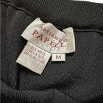 Adrianna Papell Size M Black Ribbed Wide Leg Pants Pull On Elastic Photo 2