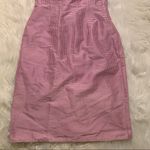 Tocca Strapless Silk Dress Pink White Gingham Size 0 Photo 4