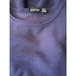 Boohoo  Navy Long Sleeve Sheath Dress with Ruffle Hem Size 12 Photo 3