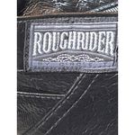 Vintage Roughrider Black Faux Leather Pants 9/10 Bareback Yoke 80's 90's NFR Photo 8