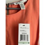Kenneth Cole NWT Sleeveless Exposed Back Zipper Ruched Coral Knit Dress Size 8 Photo 2