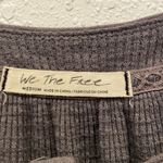 We The Free  Free People Waffle Knit Henley Thermal Top Sz M Stretch Bohemian Photo 2
