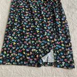 Talbots Petite Black Sheath Multicolored Floral Round Neck Sleeveless Dress Photo 2