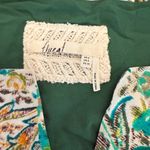 Anthropologie NWOT Green Floreat Dress Amelie 100% silk Kimono Style Boho size 4 Photo 4